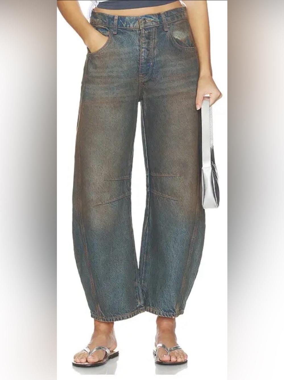 Free people good luck barrel jeans in desert
